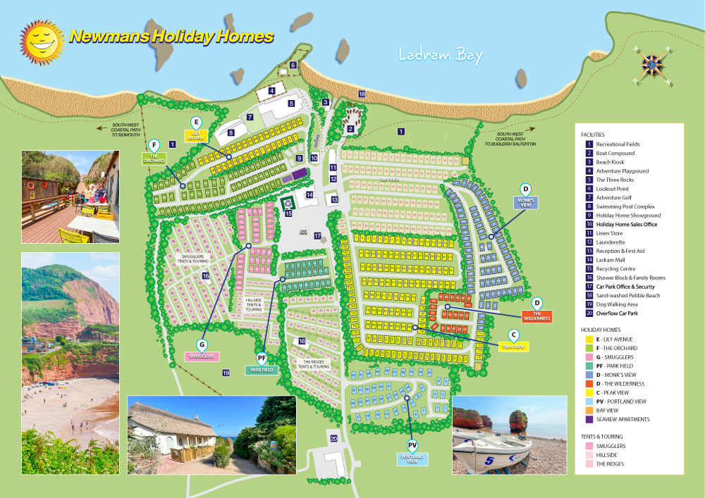 Map of Ladram Bay